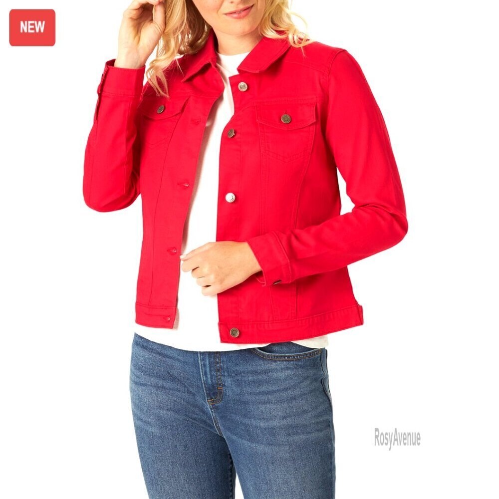 Classic Fit Denim Jacket, Lightweight Stretch, Button Pockets, Versatile